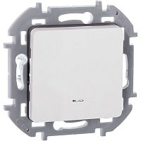 Переключатель 1-кл. Inspiria 10А IP20 250В 10AX с подсветкой/индикацией механизм бел. IEK 673660