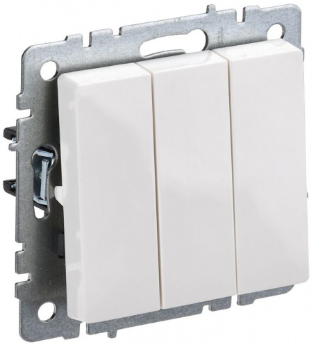 Выключатель 3-кл. СП BRITE ВС10-3-0-БрБ 10А механизм бел. IEK BR-V30-0-10-K01 Выключатель 3-кл. СП BRITE ВС10-3-0-БрБ 10А механизм бел. IEK BR-V30-0-10-K01