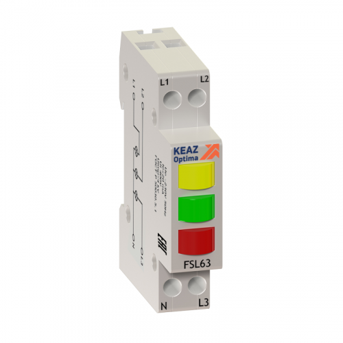 Индикатор фаз световой OptiDin FSL63 230A УХЛ3 КЭАЗ 138626 Индикатор фаз световой OptiDin FSL63 230A УХЛ3 КЭАЗ 138626