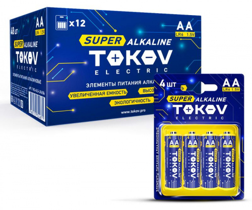 Элемент питания алкалиновый AA/LR6 (блист.4шт) TOKOV ELECTRIC TKE-ALS-LR6/B4 Элемент питания алкалиновый AA/LR6 (блист.4шт) TOKOV ELECTRIC TKE-ALS-LR6/B4