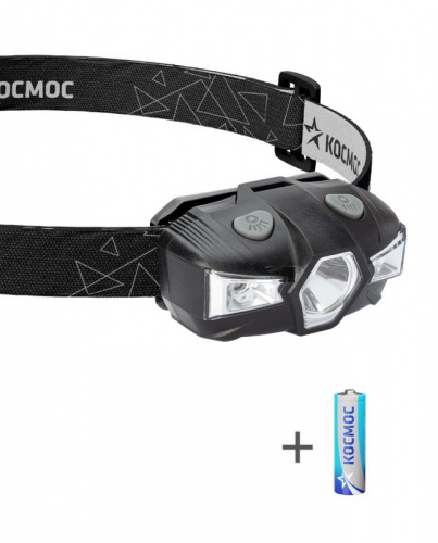 Фонарь налобный 1Вт LED+красн. 1xAA (R6) корпус ABS-пластик регулируемый эласт. ремешок КОСМОС KOC517B Фонарь налобный 1Вт LED+красн. 1xAA (R6) корпус ABS-пластик регулируемый эласт. ремешок КОСМОС KOC517B
