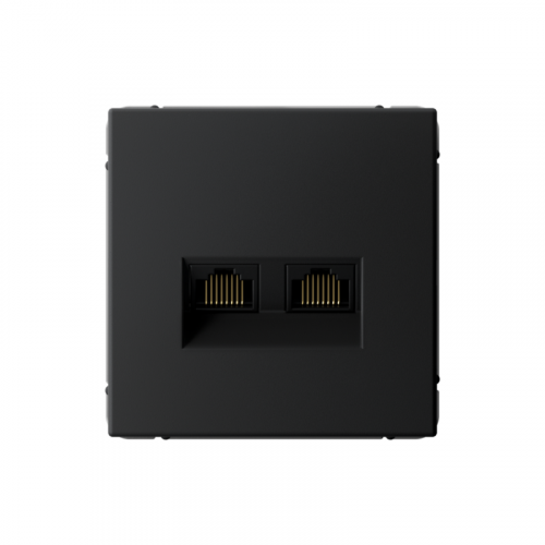 Розетка компьютерная 2-м ArtGallery RJ45 + RJ45 кат.5E механизм карбон SE GAL001085 Розетка компьютерная 2-м ArtGallery RJ45 + RJ45 кат.5E механизм карбон SE GAL001085