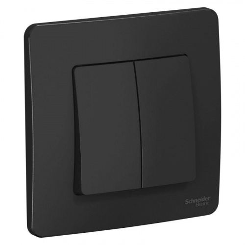 Выключатель 2-кл. СП Blanca 10А IP20 (сх. 5) 250В антрацит SE BLNVS010506 Выключатель 2-кл. СП Blanca 10А IP20 (сх. 5) 250В антрацит SE BLNVS010506
