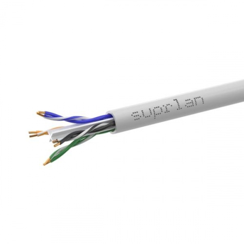 Кабель витая пара U/UTP кат.6 4х2х23AWG solid Cu PVC Six сер. (м) SUPRLAN 01-0316-1 Кабель витая пара U/UTP кат.6 4х2х23AWG solid Cu PVC Six сер. (м) SUPRLAN 01-0316-1