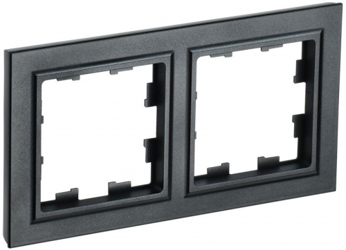 Рамка 2-м BRITE РУ-2-БрЧ черн. IEK BR-M22-K02 Рамка 2-м BRITE РУ-2-БрЧ черн. IEK BR-M22-K02