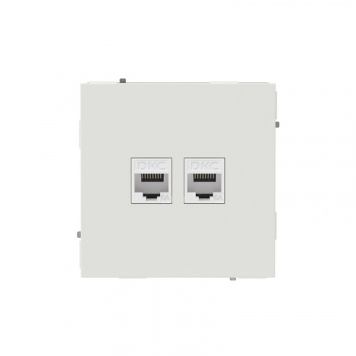 Розетка компьютерная 2-м KANT RJ45 кат.6A без шторки бел. песок DKC 7010674 Розетка компьютерная 2-м KANT RJ45 кат.6A без шторки бел. песок DKC 7010674