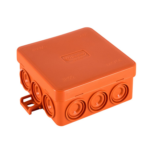 JBL085 Коробка огн. E110, о/п 85х85х38мм, без галогена, 12 вых., IP55, 2P, (0,15-2,5 мм²), цвет оранж. Экопласт JBL085 Коробка огн. E110, о/п 85х85х38мм, без галогена, 12 вых., IP55, 2P, (0,15-2,5 мм²), цвет оранж. Экопласт