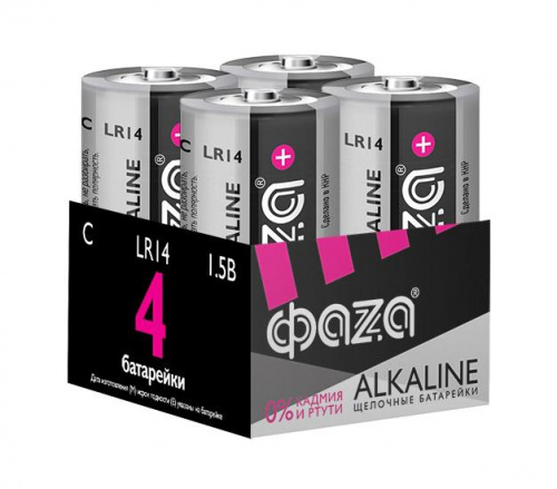 Элемент питания алкалиновый C/LR14 1.5В Alkaline Pack-4 (уп.4шт) ФАZА 5033160 Элемент питания алкалиновый C/LR14 1.5В Alkaline Pack-4 (уп.4шт) ФАZА 5033160