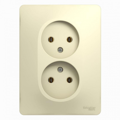 Розетка 2-м СП Glossa 16А IP20 без заземл. беж. SE GSL000220 Розетка 2-м СП Glossa 16А IP20 без заземл. беж. SE GSL000220