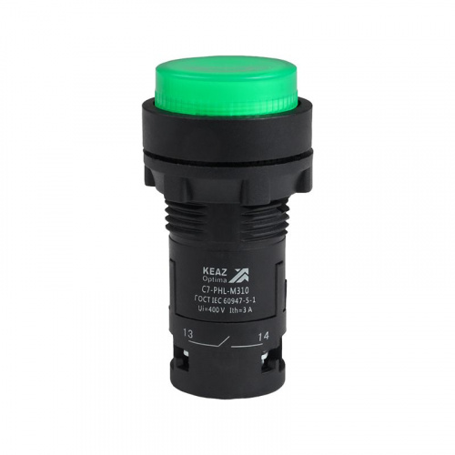 Кнопка с фиксацией с подсветкой OptiSignal Compact D22 С7-PHL-M310 зел. 1НО 230В AC XB7NJ03M1 КЭАЗ 362120 Кнопка с фиксацией с подсветкой OptiSignal Compact D22 С7-PHL-M310 зел. 1НО 230В AC XB7NJ03M1 КЭАЗ 362120