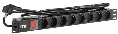 Блок розеток 8 мест PDU (немец. станд.) PH12-8D1-P 19дюймов DIN49440 с LED выкл. ПВХ 1U шнур 2м ITK PH12-8D1-P Блок розеток 8 мест PDU (немец. станд.) PH12-8D1-P 19дюймов DIN49440 с LED выкл. ПВХ 1U шнур 2м ITK PH12-8D1-P