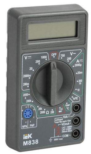 Мультиметр цифровой Universal M838 IEK TMD-2S-838 Мультиметр цифровой Universal M838 IEK TMD-2S-838