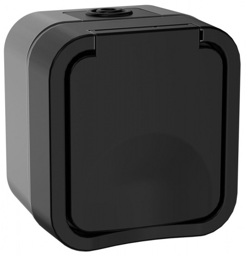 Розетка 1-м ОП TORS 16А IP55 TS120 с заземл. с крышкой графит IEK TS-R16-16-55-K53 Розетка 1-м ОП TORS 16А IP55 TS120 с заземл. с крышкой графит IEK TS-R16-16-55-K53