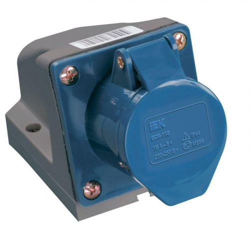 Розетка ОП 32А 220В 2P+PЕ ССИ-123 IP44 IEK PSR11-032-3 Розетка ОП 32А 220В 2P+PЕ ССИ-123 IP44 IEK PSR11-032-3