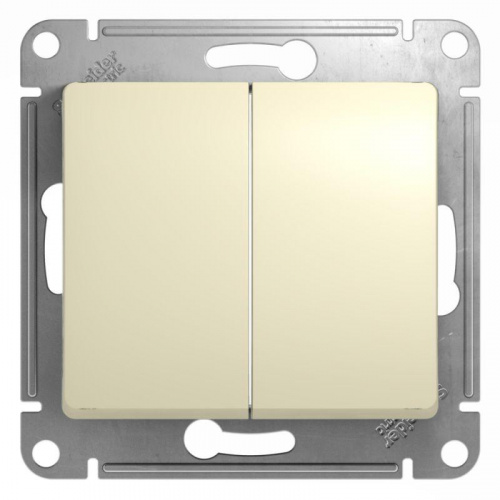 Выключатель 2-кл. СП Glossa 10А IP20 (сх. 5) 10AX механизм беж. SE GSL000251 Выключатель 2-кл. СП Glossa 10А IP20 (сх. 5) 10AX механизм беж. SE GSL000251