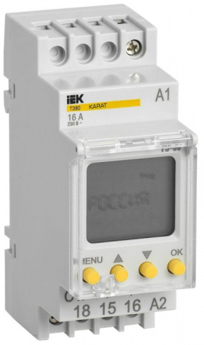 Таймер цифровой ТЭ80 16А 230В на DIN-рейку KARAT IEK MTA10-16-080 Таймер цифровой ТЭ80 16А 230В на DIN-рейку KARAT IEK MTA10-16-080