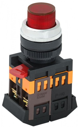 Кнопка ABLFP-22 d22мм 1НО+1НЗ 240В неон красн. GENERICA BBT20-ABLFP-K04 Кнопка ABLFP-22 d22мм 1НО+1НЗ 240В неон красн. GENERICA BBT20-ABLFP-K04