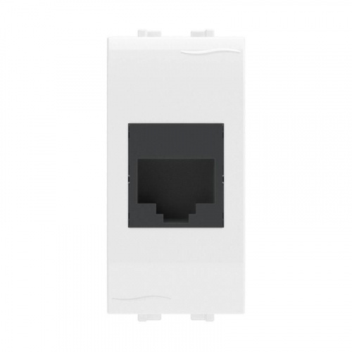 Розетка компьютерная 1-м СП 1мод. Brava RJ45 кат.5E бел. DKC 76654B