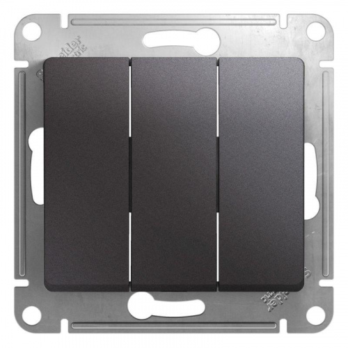 Выключатель 3-кл. СП Glossa 10А IP20 (сх. 3) 10AX механизм графит SE GSL001331 Выключатель 3-кл. СП Glossa 10А IP20 (сх. 3) 10AX механизм графит SE GSL001331