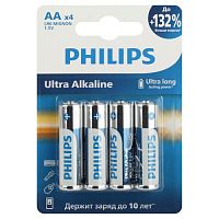 Элемент питания алкалиновый AA/LR6 1.5В Ultra (уп.4шт) Philips Б0062694