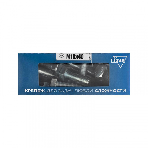 Болт с шестигранной головкой М10х40 DIN 933 оцинк. (уп.15шт) Tech-Krep/Zitar 105216 Болт с шестигранной головкой М10х40 DIN 933 оцинк. (уп.15шт) Tech-Krep/Zitar 105216