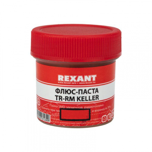 Флюс для пайки паста TR-RM KELLER 20 мл банка Rexant 09-3690 Флюс для пайки паста TR-RM KELLER 20 мл банка Rexant 09-3690