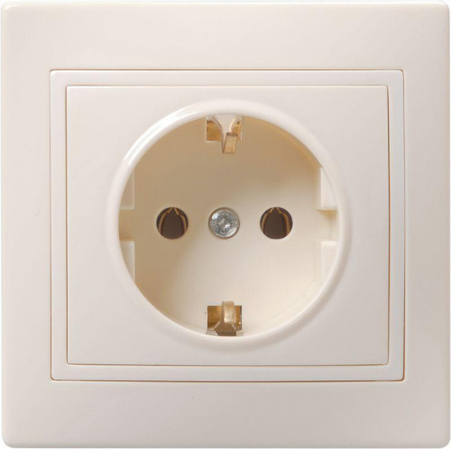 Розетка 1-м СП Кварта РС10-3-ККм 16А IP20 с заземл. без защ. шторок крем. GENERICA ERK14-K33-16-DM Розетка 1-м СП Кварта РС10-3-ККм 16А IP20 с заземл. без защ. шторок крем. GENERICA ERK14-K33-16-DM