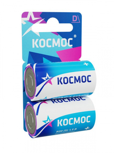 Элемент питания солевой D/R20 (блист.2шт) КОСМОС KOCR202BL Элемент питания солевой D/R20 (блист.2шт) КОСМОС KOCR202BL