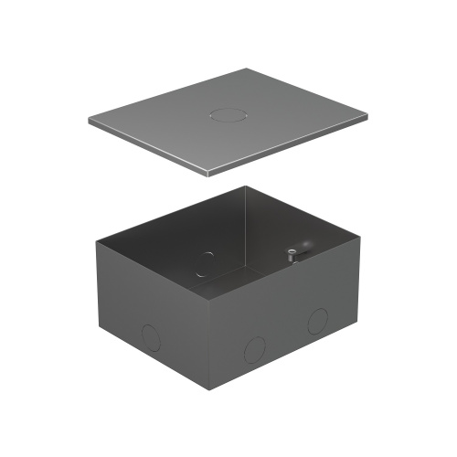 BOX/4  Металлическая  коробка с крышкой для заливки в пол 159,6х133,6х75мм для люков 70040 Экопласт
