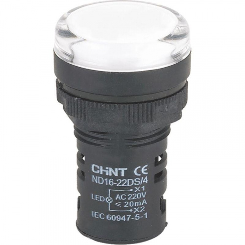 Индикатор ND16-22DS/4 бел. AC 230В (R) CHINT 593085 Индикатор ND16-22DS/4 бел. AC 230В (R) CHINT 593085