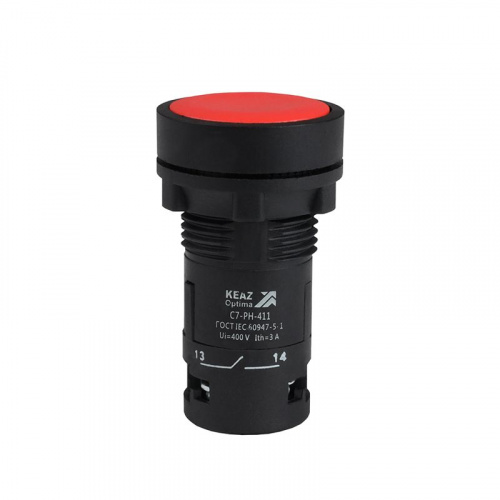 Кнопка с фиксацией OptiSignal Compact D22 С7-PH-411 красн. 1НО+1НЗ XB7NH45 КЭАЗ 362075 Кнопка с фиксацией OptiSignal Compact D22 С7-PH-411 красн. 1НО+1НЗ XB7NH45 КЭАЗ 362075