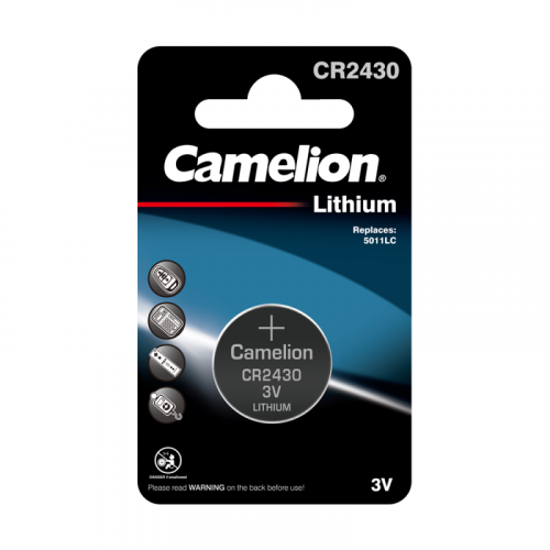 Элемент питания литиевый CR2430 BL-1 (блист.1шт) Camelion 3073 Элемент питания литиевый CR2430 BL-1 (блист.1шт) Camelion 3073