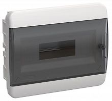 Корпус ЩРВ-П-12 TEKFOR IP41 черн. прозр. дверь пластик. IEK TF5-KP12-V-12-41-K01-K03