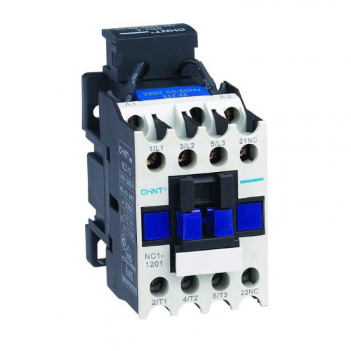 Контактор NC1-1201 12А кат. 230В AC 1НЗ AC-3 (R) CHINT 221128 Контактор NC1-1201 12А кат. 230В AC 1НЗ AC-3 (R) CHINT 221128