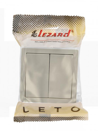 Выключатель 2-кл. ОП LETO крем LEZARD 752-0300-101 Выключатель 2-кл. ОП LETO крем LEZARD 752-0300-101