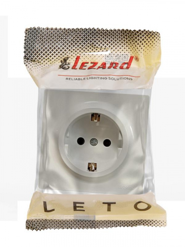 Розетка 1-м ОП LETO с заземл. ПБТ крем LEZARD 752-0300-122B Розетка 1-м ОП LETO с заземл. ПБТ крем LEZARD 752-0300-122B
