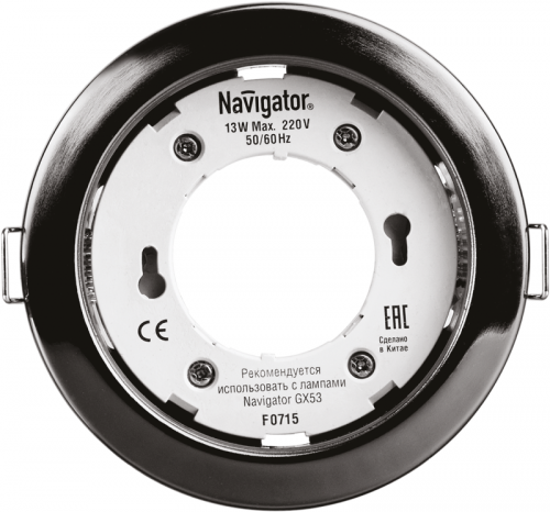 Светильник точечный 71 281 NGX-R1-005-GX53 IP20 черн. хром. Navigator 71281 Светильник точечный 71 281 NGX-R1-005-GX53 IP20 черн. хром. Navigator 71281