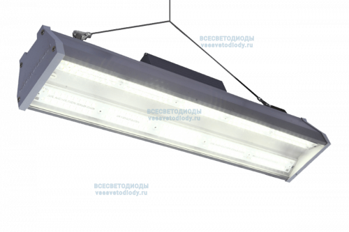 Светильник ПОЛЮС VS402 75W-10100Lm 5000-5500К ПРОЗРАЧНЫЙ IP65 на тросовом подвесе Светильник ПОЛЮС VS402 75W-10100Lm 5000-5500К ПРОЗРАЧНЫЙ IP65 на тросовом подвесе