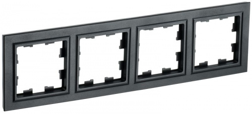 Рамка 4-м BRITE РУ-4-БрЧ черн. IEK BR-M42-K02 Рамка 4-м BRITE РУ-4-БрЧ черн. IEK BR-M42-K02