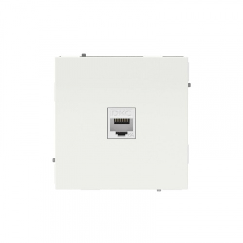 Розетка компьютерная 1-м KANT RJ45 кат.6A без шторки бел. магнолия DKC 7000673