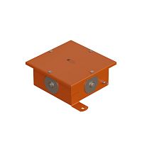 SMB120 Коробка металлическая, 4 метал.  заглушки,  IP66,  цвет оранж. Экопласт