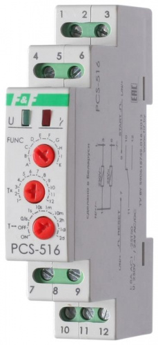 Реле времени PCS-516 8А 230В 1перекл. IP20 многофункц. вход: START/RESET монтаж на DIN-рейке (аналог РВО-1М) F&F EA02.001.013 Реле времени PCS-516 8А 230В 1перекл. IP20 многофункц. вход: START/RESET монтаж на DIN-рейке (аналог РВО-1М) F&F EA02.001.013