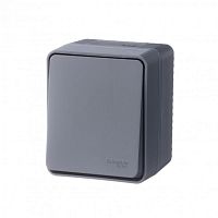 Переключатель проходной 1-кл. ОП AtlasDesign PROFI IP54 10AX антрацит SE ATN544061