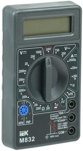 Мультиметр цифровой Universal M832 IEK TMD-2S-832 Мультиметр цифровой Universal M832 IEK TMD-2S-832