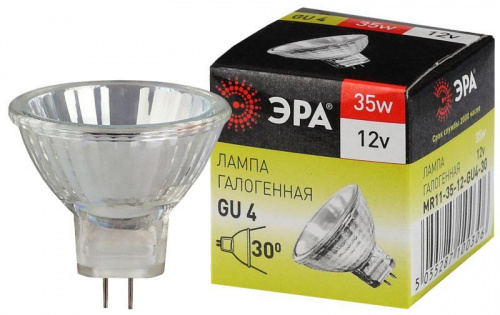 Лампа галогенная GU4-MR11-35W-12V-30Cl ЭРА C0027362 Лампа галогенная GU4-MR11-35W-12V-30Cl ЭРА C0027362