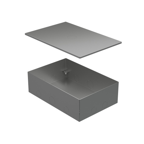 BOX/6-8 Металлическая коробка с крышкой для заливки в пол 249,6х167,6х75мм, для люков 70062, 70082 Экопласт