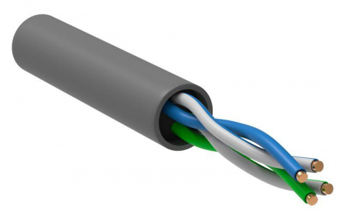 Кабель витая пара U/UTP кат.5E 2х2х24AWG solid CCA PVC сер. (м) GENERICA BC1-C5E02-111-305-G Кабель витая пара U/UTP кат.5E 2х2х24AWG solid CCA PVC сер. (м) GENERICA BC1-C5E02-111-305-G