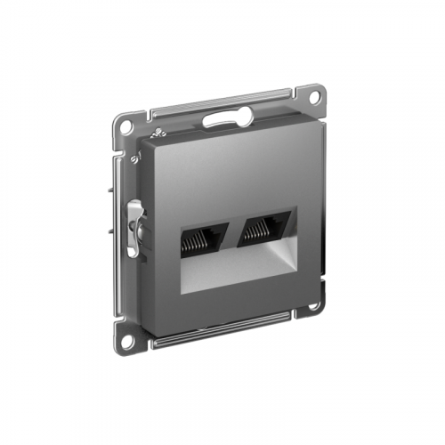 Розетка компьютерная 2-м AtlasDesign RJ45 кат.5E механизм сталь SE ATN000985 Розетка компьютерная 2-м AtlasDesign RJ45 кат.5E механизм сталь SE ATN000985