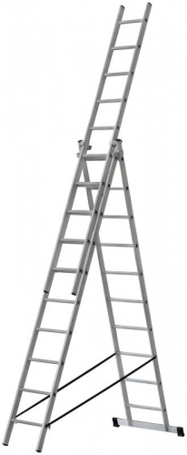 Лестница трехсекционная 3х10 H=285/481/674см 12.19кг алюм. FIT 65435 Лестница трехсекционная 3х10 H=285/481/674см 12.19кг алюм. FIT 65435