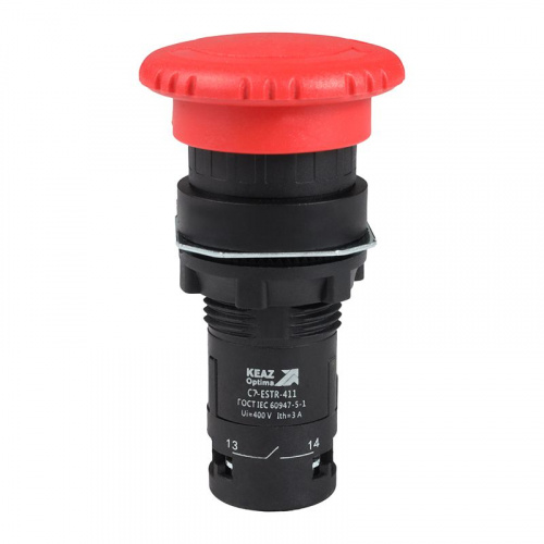 Кнопка аварийного останова OptiSignal Compact D22 С7-ESTR-411 красн. 1НО+1НЗ XB7ES545P КЭАЗ 362131